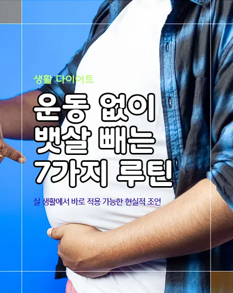 운동없이 뱃살빼는 7가지 루틴