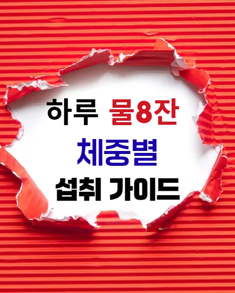 하루 물 8잔