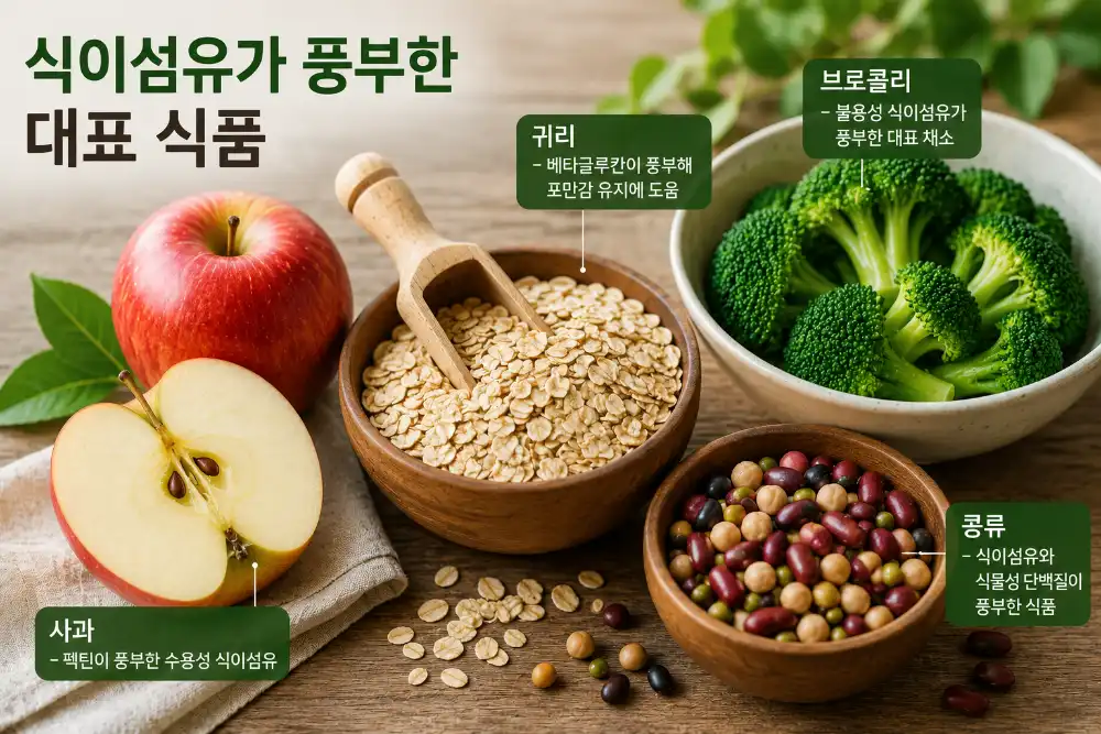 식이섬유가 풍부한 건강식품