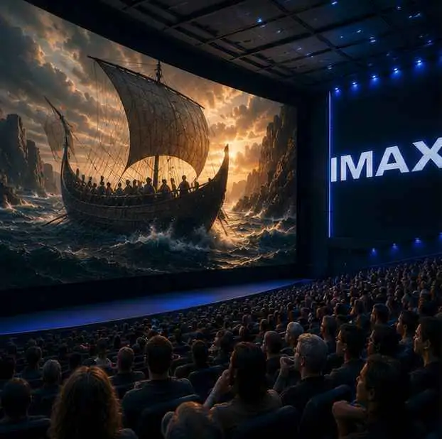 IMAX 영화관 거대한 스크린