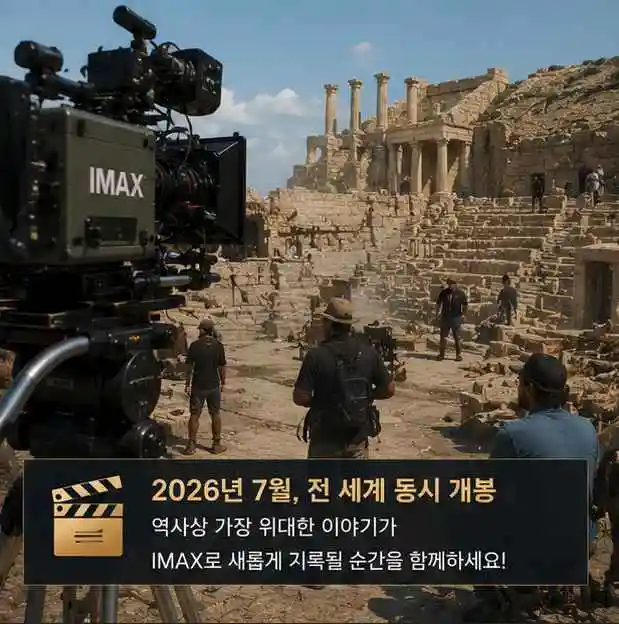 그리스 신전 촬영현장