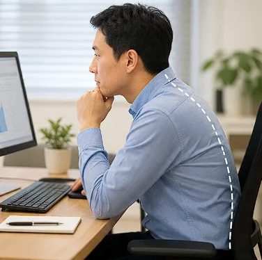 굳은등