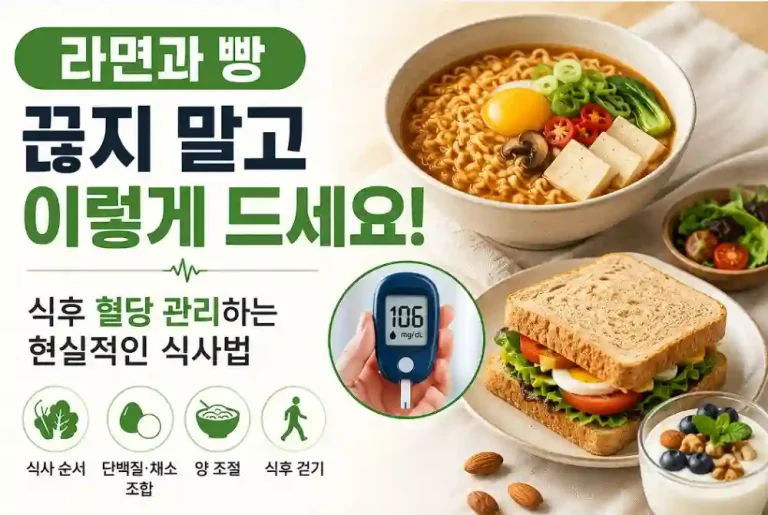 라면과 빵 혈당관리