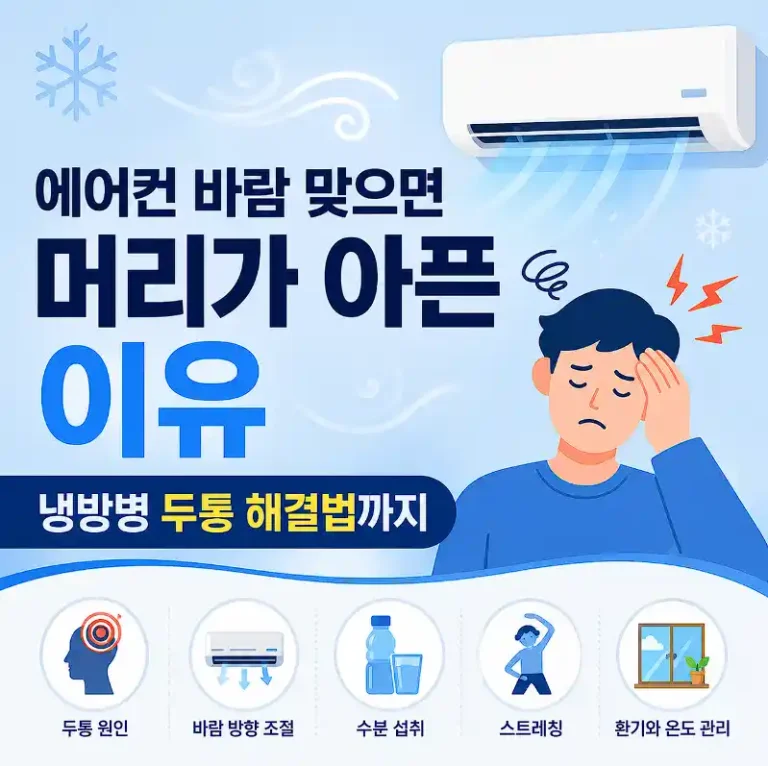 에어컨 바람 맞으면 머리가 아픈이유