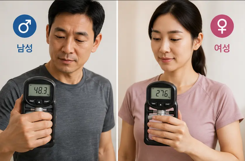 남자-여자-악력-평균