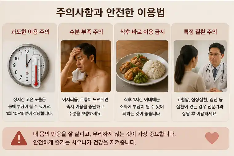 사우나-주의사항