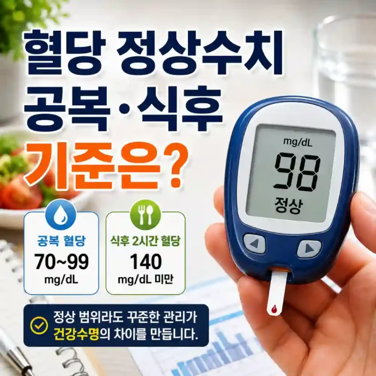 혈당정상수치-공복-식후