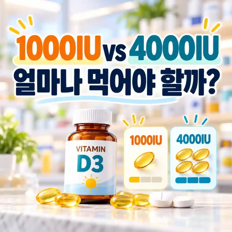 비타민D 1000IU vs 4000IU